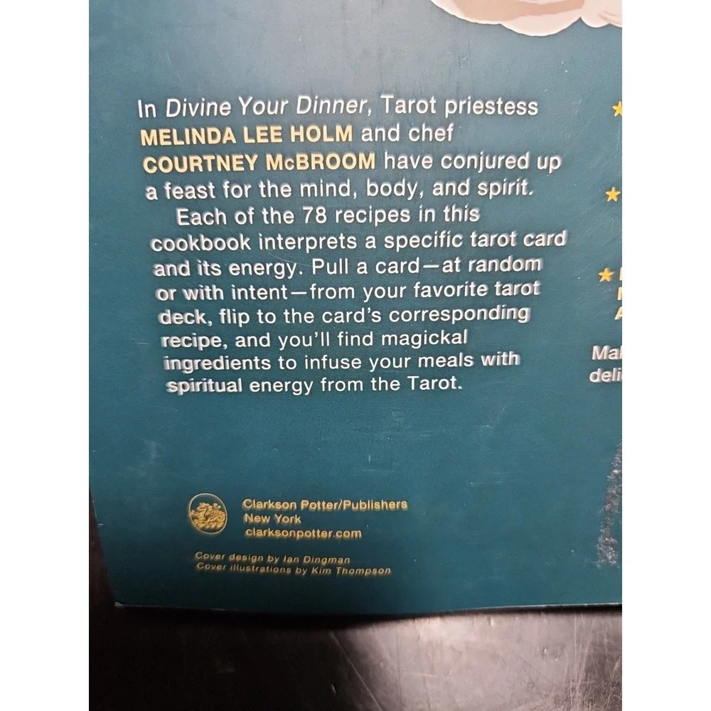 DIVINE YOUR DINNER A Cookbook for Using Tarot as Your Guide to Magical Meals NEW